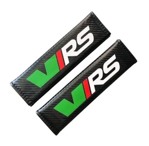 VRS Carbon Racing Style Seat Belt Pads. Kodiaq Karoq Enyaq Octavia Superb Fabia - Picture 1 of 4
