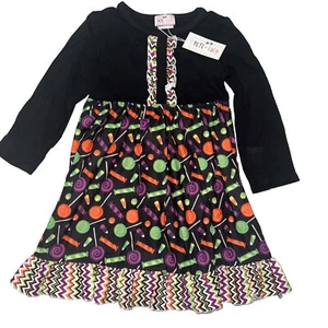 Halloween Girls Dress Sz 4T Long Sleeve Boutique NWT New By Pete + Lucy - Picture 1 of 9