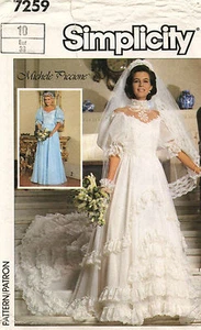 Vestido Simplicity Forrado Novias, Damas de honor Años 80 Patrón 7259 Talla 10 SIN CORTAR - Imagen 1 de 3