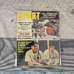 SPORT Magazine Vintage Sept 1965 Cover LOU GEHRIG JOE DiMAGGIO Baseball Vintage - Picture 1 of 13