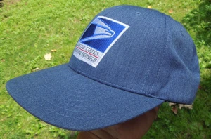 Vintage USPS Post Service Cloth Trucker Snapback Cool Weather Hat / Cap Sz Med - Picture 1 of 6
