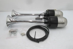 Tromba doppia tromba Air Horn 170DB, super forte 12v-24v camion SUV auto - Foto 1 di 8