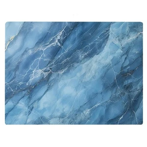 Blue Marble Kitchen Glass Cutting Board Ocean Decorative Gift Marbled Granite... - Picture 1 of 7