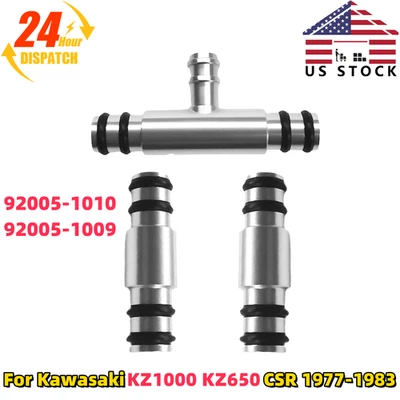For 1977-1983 Kawasaki  Carburetor Fuel Tee / Rail Combo Kit KZ1000 KZ650 CSR - Image 1 of 4