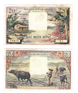 u Reproduktion Schein Südvietnam Vietnam 20 Dong 1955-1956 Pick #4 524 - Bild 1 von 1