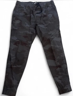 Pantalones de chándal ajustados camuflados negros elásticos avanzados Hollister talla XL nuevos con etiquetas Foto 1 de 4