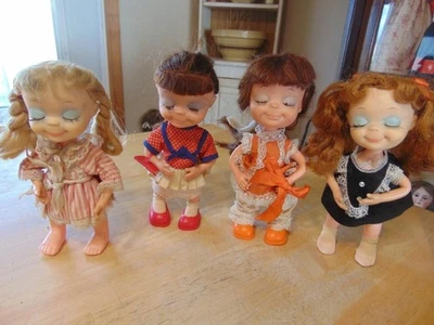 4 VTG. Uneeda Little Sophisticates Dolls~NEED TLC~8"~Missing Lashes, Messy Hair~ - Image 1 of 4