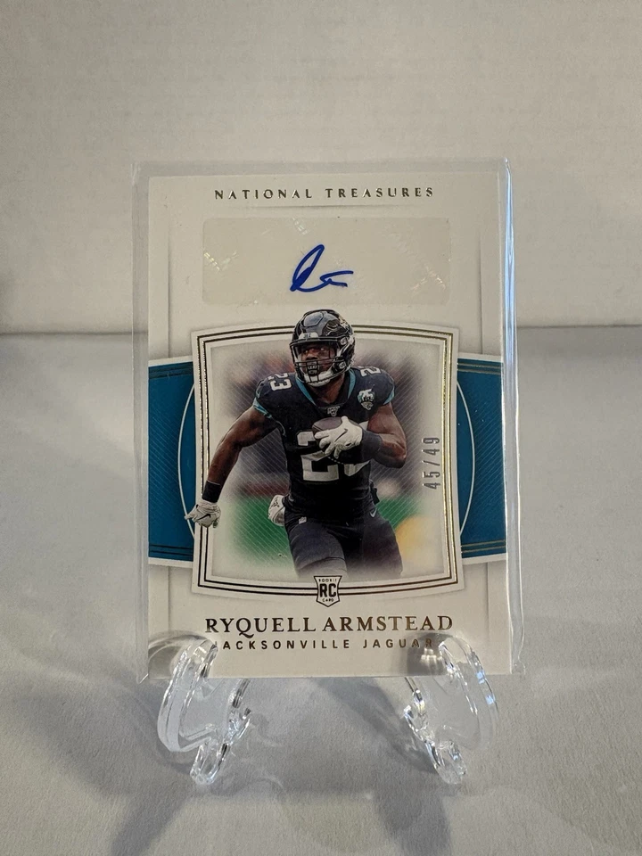 2019 Panini National Treasures - RC Auto Ryquell Armstead #122 Gold SP /49 (Z) - Image 1 of 2