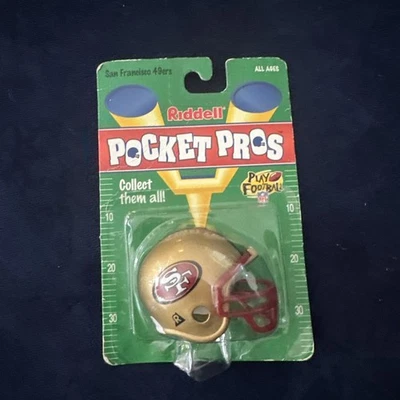复古 1990 年 NFL Riddell Pocket Pro 旧金山 49 人队密封包装 — 第 1/2 张图片