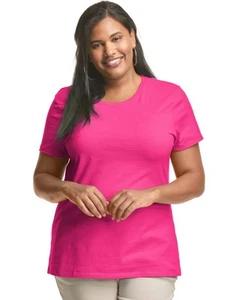 Just My Size T Shirt Cotton Jersey Short-Sleeve Crewneck Women's Tee Plus Size - Picture 1 of 31