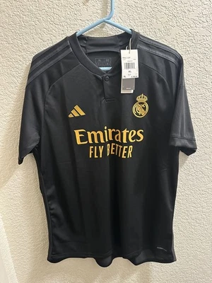 Camiseta de fútbol tercera equipación del Real Madrid 23/24 para hombre XL negra/dorada Foto 1 de 4