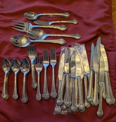 Juego de 71 piezas de cubiertos de acero inoxidable Reed & Barton cubiertos de mar Foto 1 de 4