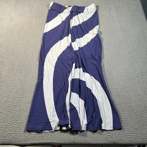 Tommy Bahama Mujer Pequeña Maxi Falda Azul Blanco Rayas Elastizada Hawaiana - Imagen 1 de 7