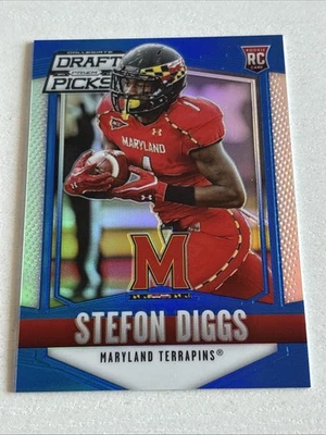 2015 Stefon Diggs Panini Prizm Draft Picks BLUE PRIZM RC # 44/75 - Image 1 of 2