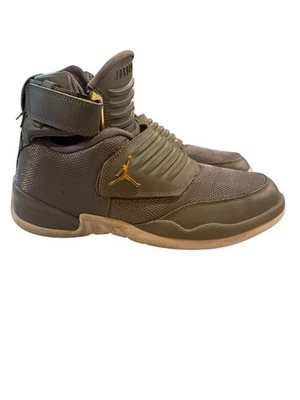 Nike Air Jordan Generation Men’s Size 8.5 Gray Gold Strap High Top Sneakers - Image 1 of 4