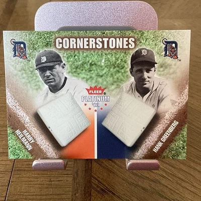 2002 Fleer Platinum Cornerstones #34 Harry Heilmann/Hank Greenberg /2000 - Image 1 of 2