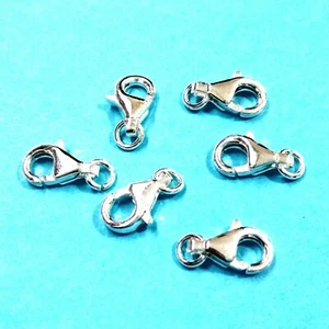 925 Sterling Silver 11mm Pear Shape Lobster Claw Clasps WHOLESALE LOTS - Picture 1 of 16