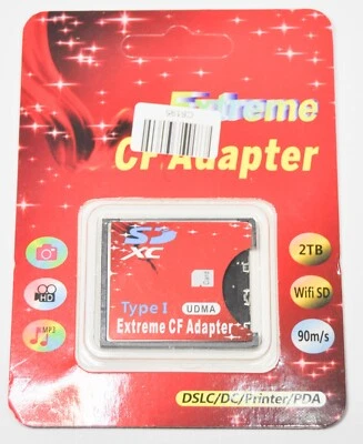 Extreme Compact Flash CF Type - Memory Card Adapter Converter - Image 1 of 2