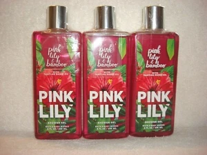 3 Bath & Body Works Pink Lily & Bamboo Shower Gel - Picture 1 of 1