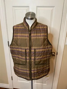 Chaleco acolchado reversible a cuadros verde tostado J.Crew, talla 1X - Imagen 1 de 8
