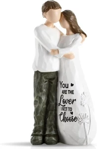 Hand Painted 8" Couple Figurines - Romantic Anniversary & Wedding Gift for Her, - Picture 1 of 1