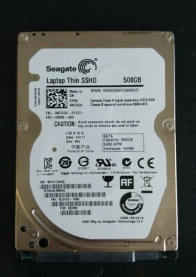 Disque dur SEAGATE Laptop Thin SSHD 500 Go 2.5'' - SATA III - ST500LM000 - Photo 1/2