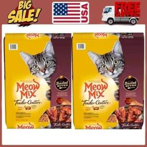 2 Pack Meow Mix Tender Centers with Basted Bites, Chicken and Tuna Flavored Dry - Picture 1 of 12