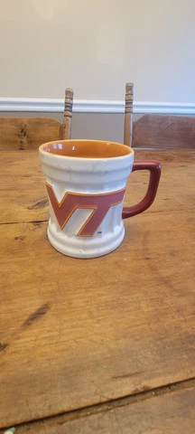 VIRGINIA TECH Hokies COFFEE MUG. EMBOSSED VIRGINIA TECH COFFEE MUG. Art Deco Mug Cover