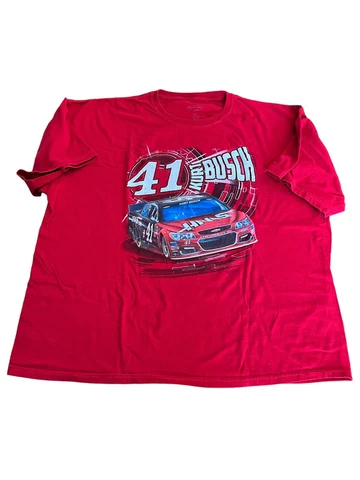 Kurt Busch #41 NASCAR T-Shirt Stewart Haas Red 2XL Graphic Cover