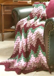 COZY Warm Up with Ripples Afghan/Crochet Pattern INSTRUCTIONS ONLY - Picture 1 of 1