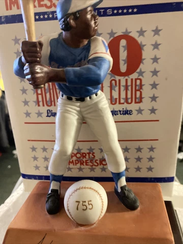 Sports Impressions Hank Aaron 500 Home Run Club Figurine with Box Cover