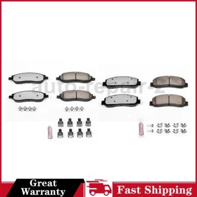 Juego de pastillas de freno de disco delanteras traseras para Ford F-250 Super Duty Power Stop 2005~2007 Foto 1 de 3