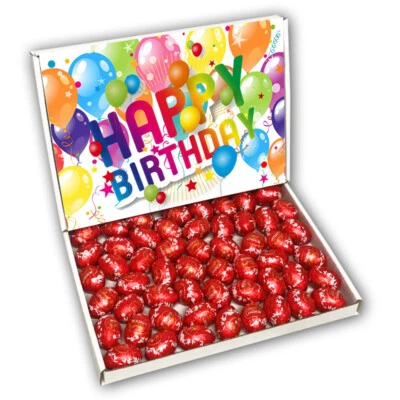 Lindt Lindor Milchschokolade Mini Eier Geschenkbox Korb Happy Birthday Geschenk - Bild 1 von 4