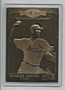 Braden Looper 2007 Danbury Mint Cardinal World Series Sealed 22 Kt Gold Card - Bild 1 von 1
