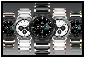 Correa de cerámica + metal para reloj Samsung Galaxy 5 40/44 mm/watch5 Pro 45 mm pulsera - Imagen 1 de 17