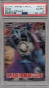 2021 UD MARVEL ANNUAL SPLASH-TICULAR SSP THOR BETA RAY BILL PSA 10 GEM MINT 3-D - Bild 1 von 1