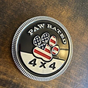 Dog Flag Paw Rated METAL Fender Badge for JEEP WRANGLER YJ JL emblem USA - Bild 1 von 4
