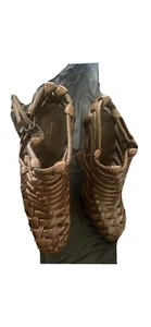 Bottega Veneta Taupe Brown Woven Leather Wedge Sandal sz 7.5 - Picture 1 of 5