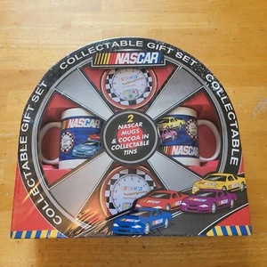 2004 NASCAR Wheel COLLECTIBLE Gift Set 2 MUGS and Cocoa in Collectible TINS (TS) - Picture 1 of 4