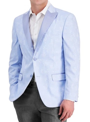 Alfani мужской Slim-Fit Jacquard вечерняя куртка 40 обычный синий смокинг - новый с Ярлыками $295 - Изображение 1 из 2