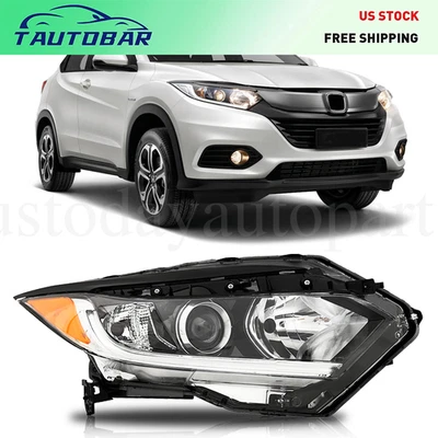 Headlight Halogen w/LED DRL Passenger RH For 2019 2020 2021 2022 Honda HRV HR-V - Image 1 of 4