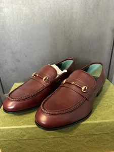 Mocassini Gucci uomo bordeaux GG Horsebit taglia 7UK/8US - Foto 1 di 9