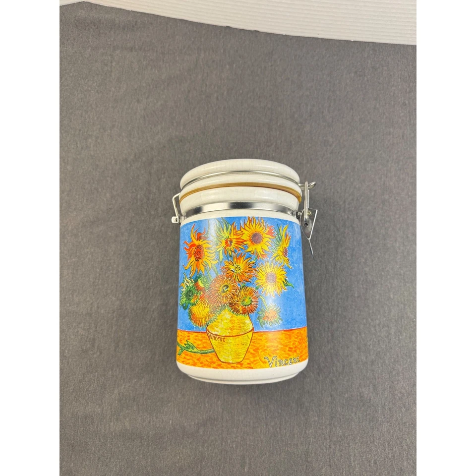 Tarro de cerámica de girasoles de Van Gogh Chaleur Master Impresionists Foto 1 de 4