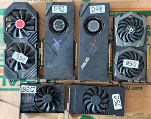 *PARTS ONLY* Lot of 6 Graphics Cards 2080 2080 2060 1650 580 1050 *READ* - Picture 1 of 2