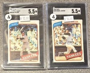 1980 Topps Reggie Jackson #600 HOF Legend Graded SGC 5.5 Yankees Athletics - Bild 1 von 2