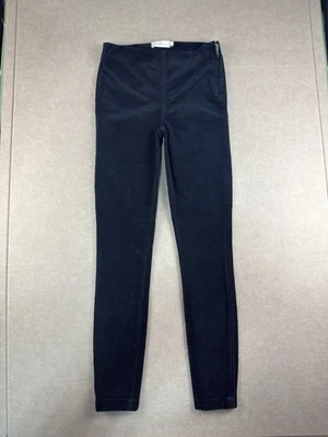 Pantalones Tory Burch para mujer talla 24 negros ajustados pana cremallera lateral elásticos tiro medio Foto 1 de 4