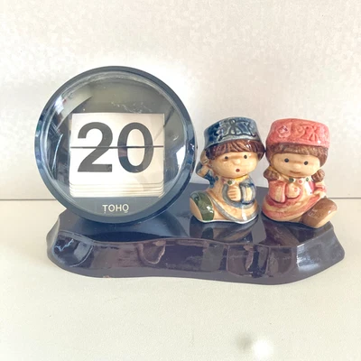 Flip Only Day Date Calendar With Pen holders Ceramic Plastic Hokkaido From Japan - Image 1 of 4