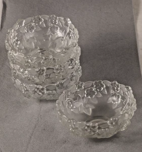 Mikasa Carmen Satin 4 Obstschalen Set Walther Kristall West Germany NEU - Bild 1 von 11
