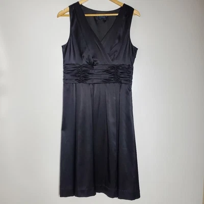 Boden Vestido Midi Negro Mezcla Seda Sin Mangas Excelente Estado Usado US 10 Foto 1 de 4