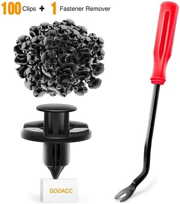 Remache de parachoques de nailon de 100 piezas con cierre adicional de 8 mm apto para auto Nissan Foto 1 de 4